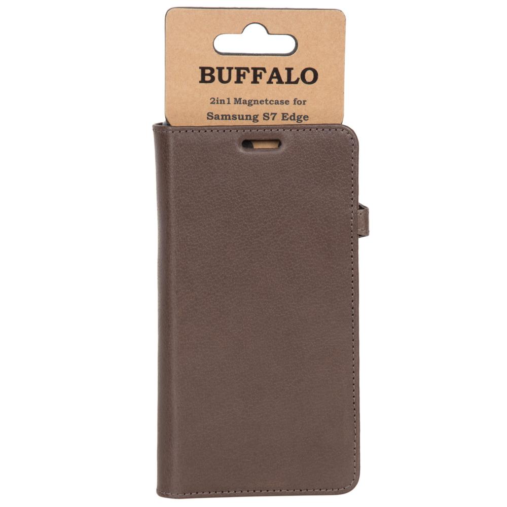Buffalo Samsung Galaxy S7 Edge Fodral 2in1 Äkta Läder Brun