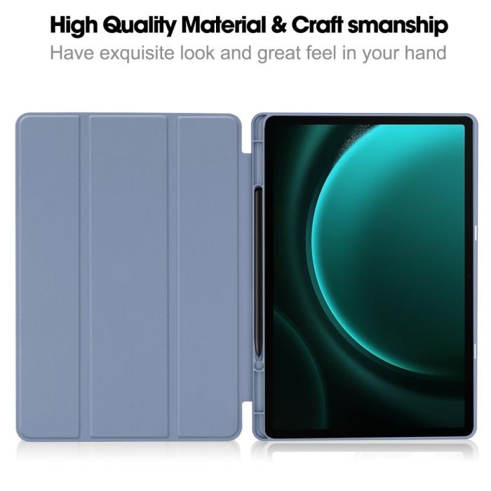 Bild 2, Galaxy Tab S9 FE Plus Fodral Tri-Fold Pennhållare Lila