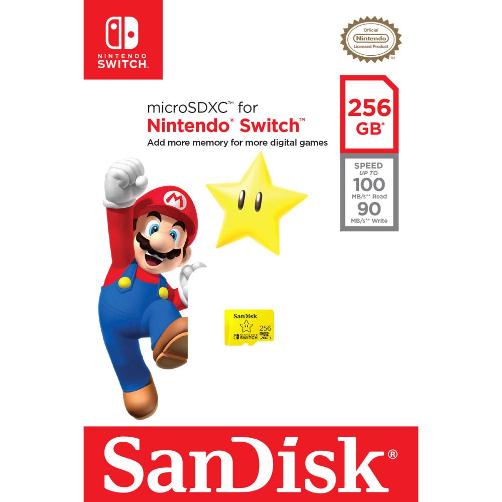 SanDisk MicroSDXC Nintendo Switch 256 GB UHS-I,100/90