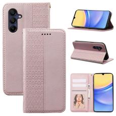 Samsung Galaxy A56 5G/A36 5G Fodral Flip L&auml;der Ros&eacute;guld