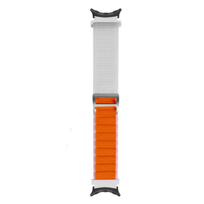Bild 2, Google Pixel Watch / Watch 2 Armband Nylon Pro Vit/Orange
