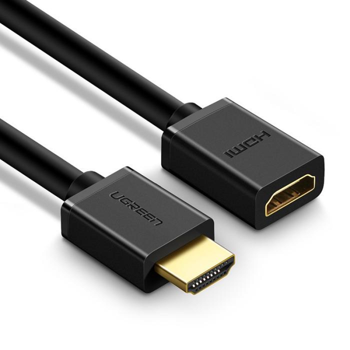 Bild 2, Ugreen HDMI(hona) - HDMI(hane) 50cm kabel 4K 340 Mhz Svart