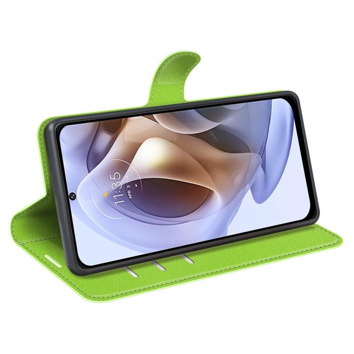 Bild 4, Motorola Moto G31 / G41 Fodral Litchi Textur Grön