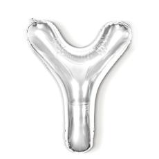 Bokstavsballong Y 40 cm Silver