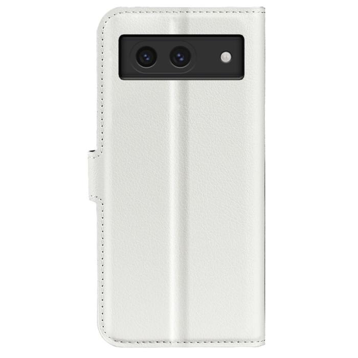 Bild 6, Google Pixel 8A Litchi Läder Fodral Vit