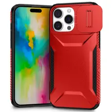 iPhone 16 Pro Max Skal CamShield Hybrid R&ouml;d