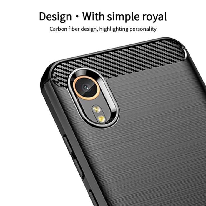 Bild 5, MOFI Samsung Galaxy Xcover 7 Skal Borstad Stål Textur Svart