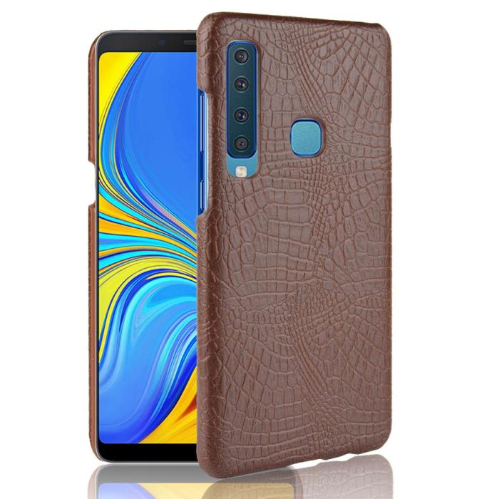 Bild 1, Samsung Galaxy A9 (2018) - Krokodil Mönster Skal - Brun