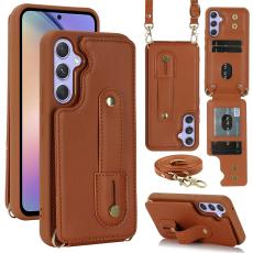 Samsung Galaxy S26 Skal Multifunktionellt L&auml;der Brun