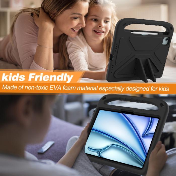 Bild 4, iPad Pro 11 2024/Air 11 2025/2024 Skal EVA Kickstand Svart