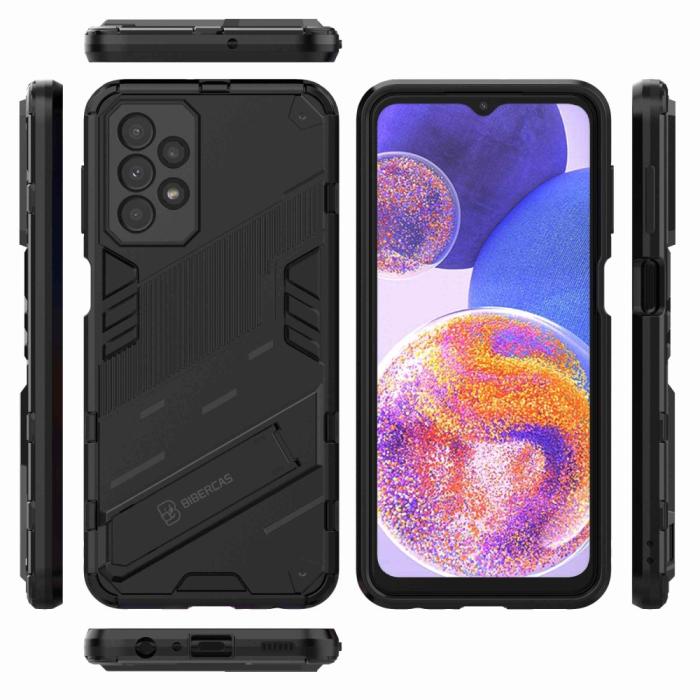 Bild 5, Samsung Galaxy A23 5G Skal Shockproof Hybrid Kickstand Svart