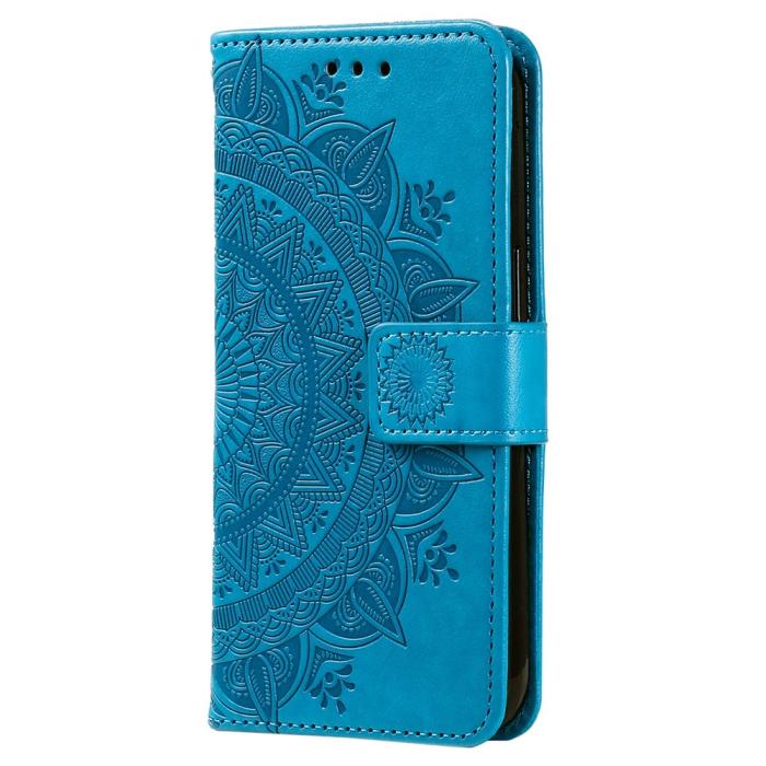 Bild 5, Xiaomi 12T / 12T Pro Fodral Mandala Läder Blå