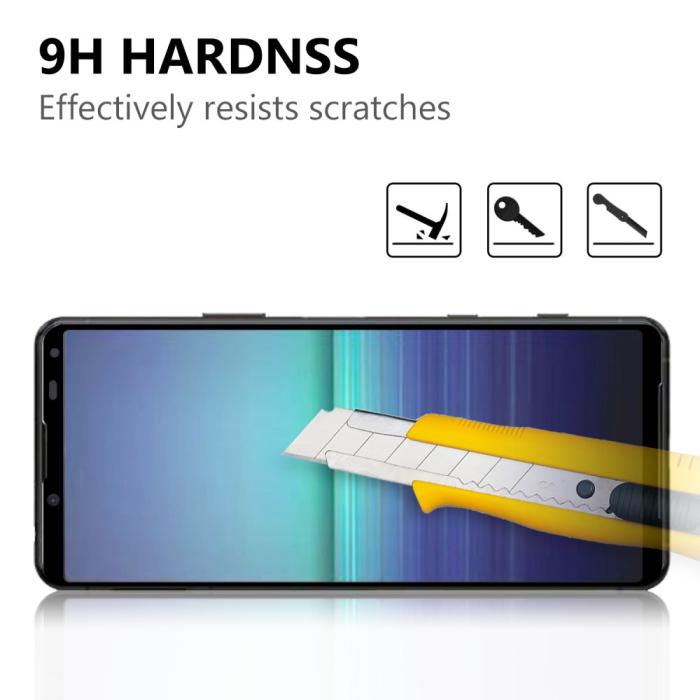 Bild 3, Sony Xperia 5 II - Heltäckande Skärmskydd I Härdat Glas