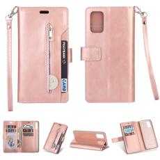 Samsung Galaxy A72 - Multifunktionellt Läder Fodral - Roséguld