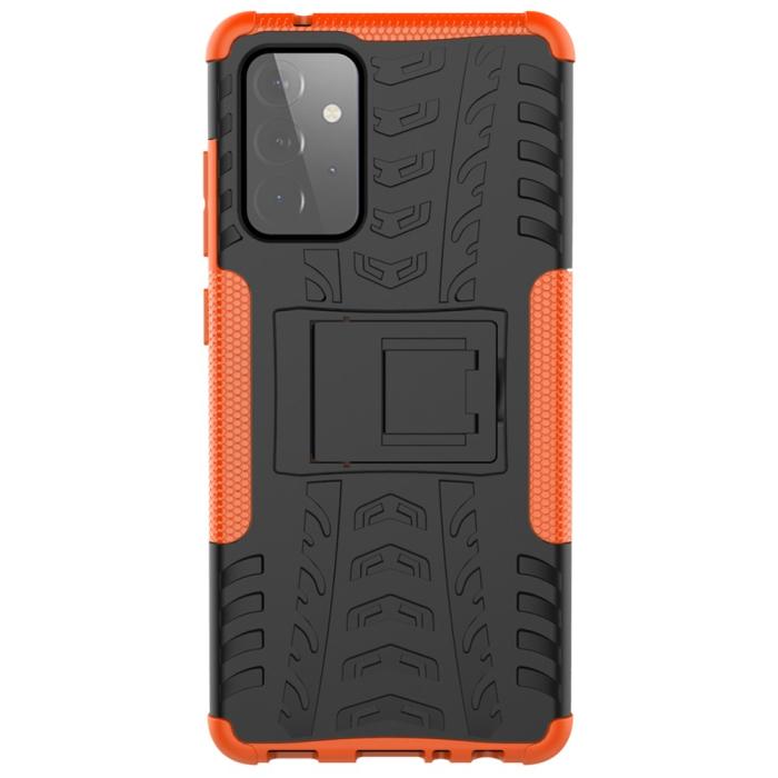 Bild 2, Samsung Galaxy A72 - Ultimata Stöttåliga Skalet med Stöd - Orange