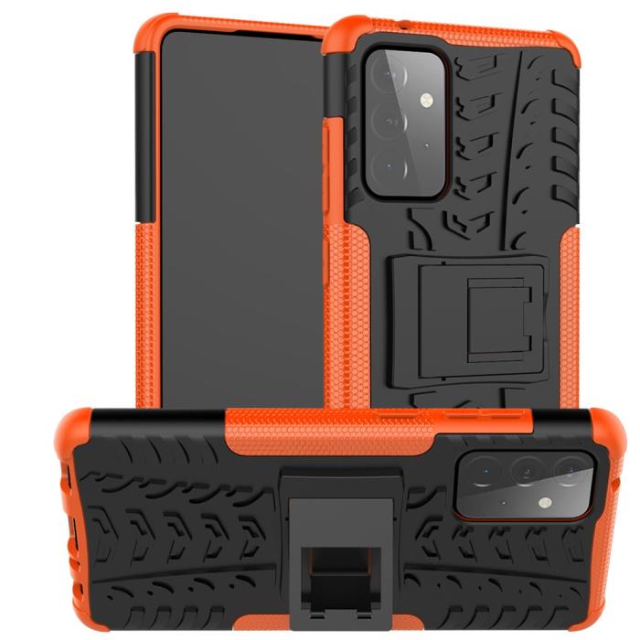 Bild 4, Samsung Galaxy A72 - Ultimata Stöttåliga Skalet med Stöd - Orange