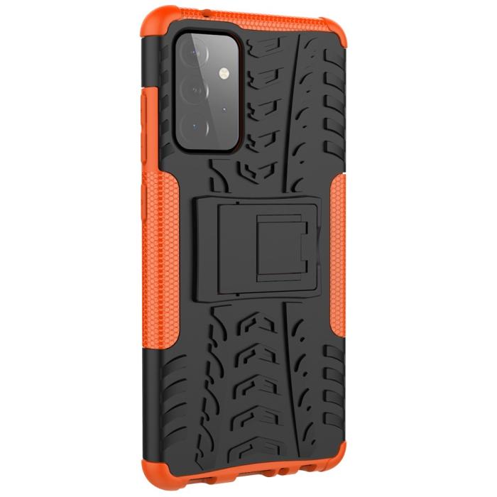 Bild 5, Samsung Galaxy A72 - Ultimata Stöttåliga Skalet med Stöd - Orange