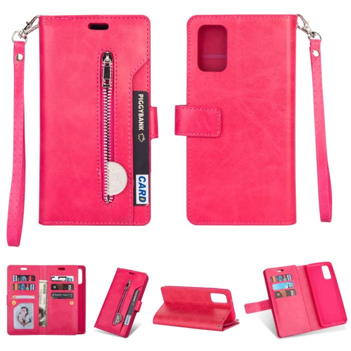 Bild 1, Samsung Galaxy A72 - Multifunktionellt Läder Fodral - Rosa
