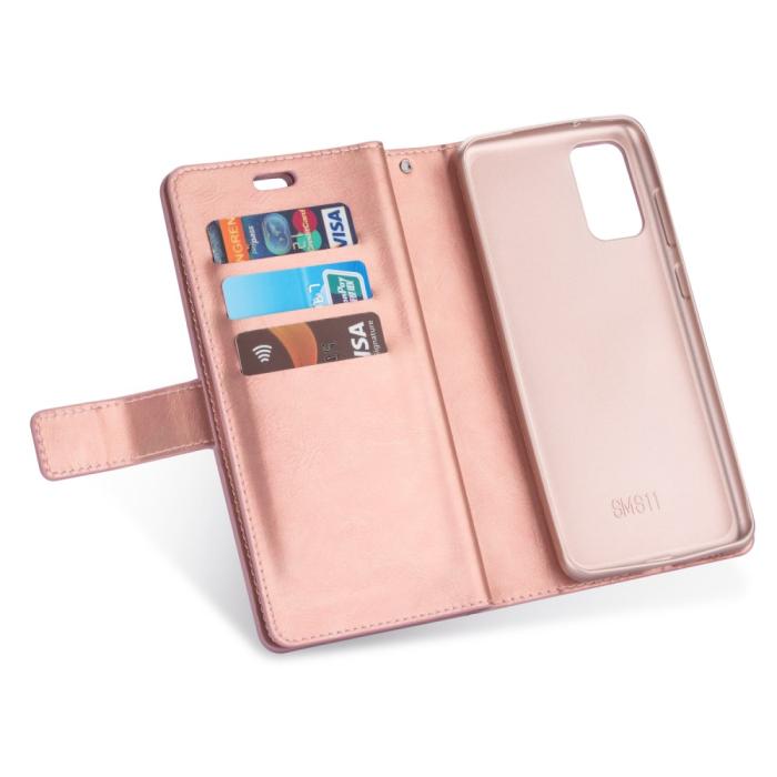 Bild 4, Samsung Galaxy A72 - Multifunktionellt Läder Fodral - Roséguld