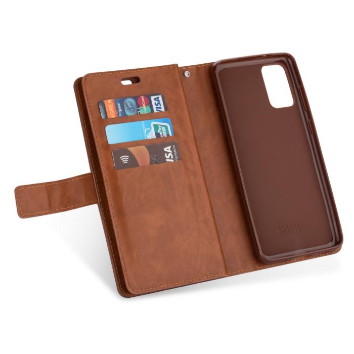 Bild 5, Samsung Galaxy A72 - Multifunktionellt Läder Fodral - Brun