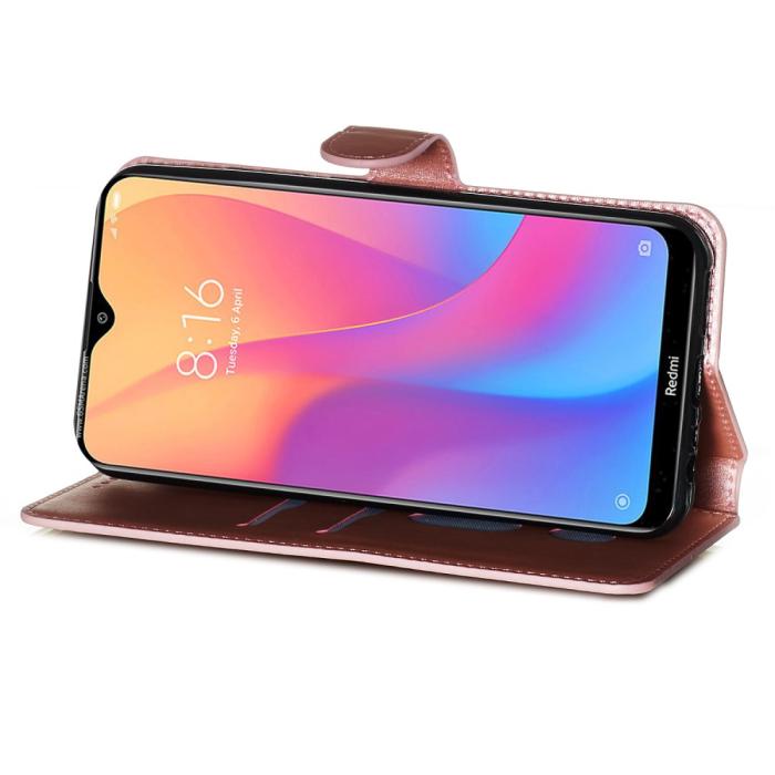 Bild 4, Xiaomi Redmi 8A - Plånboksfodral - Roséguld