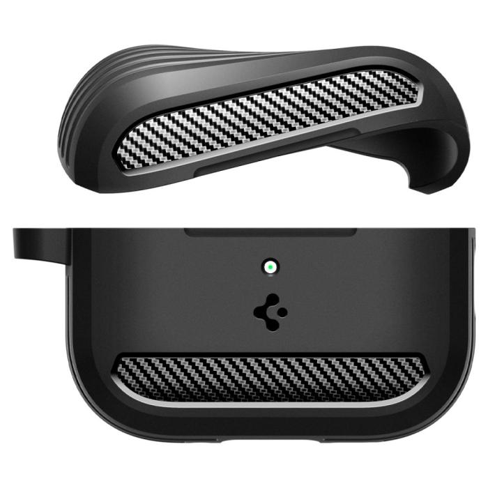 Bild 4, Spigen AirPods Pro 3 Skal Rugged Armor Matt Svart