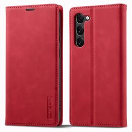 LC.IMEEKE Samsung Galaxy S23 Fodral Flip Läder Röd