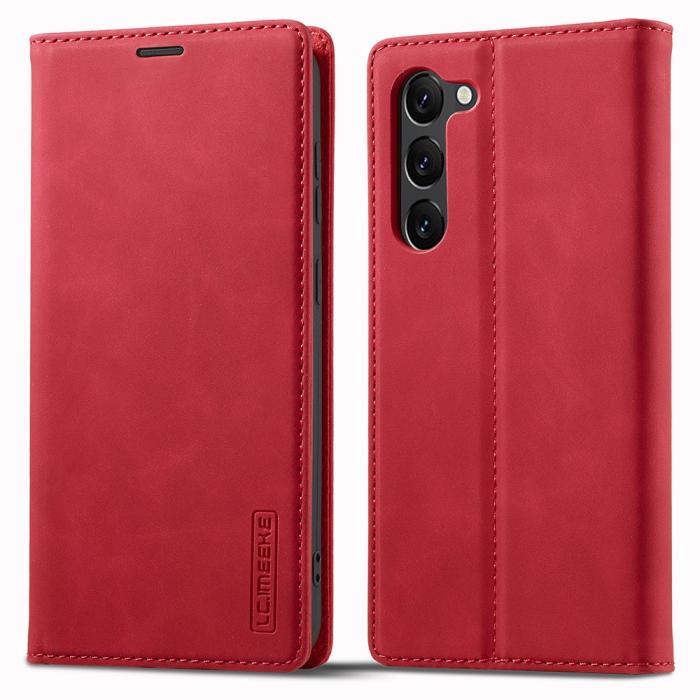 Bild 1, LC.IMEEKE Samsung Galaxy S23 Fodral Flip Läder Röd