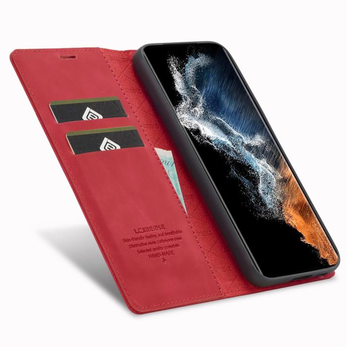Bild 2, LC.IMEEKE Samsung Galaxy S23 Fodral Flip Läder Röd