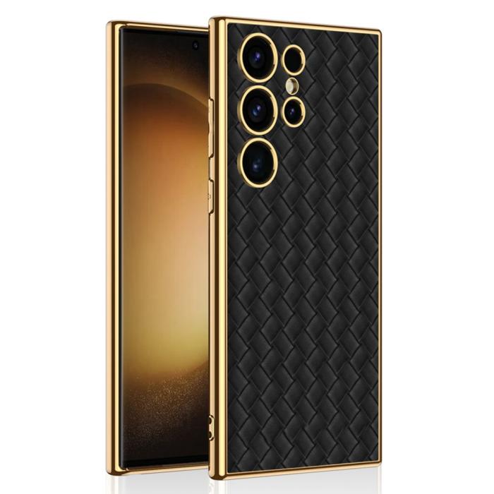 Bild 1, GKK Galaxy S24 Ultra Skal Vävd Hybrid Läder Svart