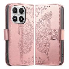 Xiaomi 17 Fodral L&auml;der Mandala Ros&eacute;guld