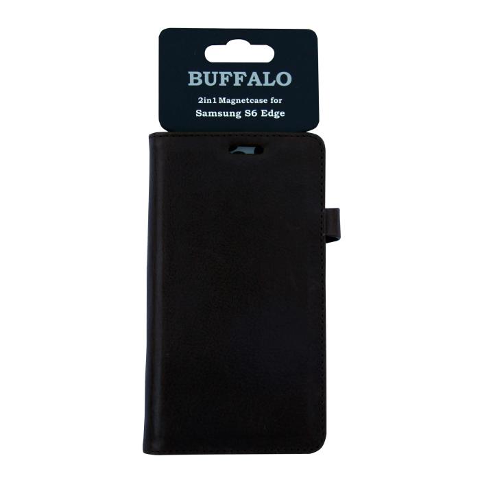 Bild 2, Buffalo Samsung Galaxy S6 Edge Fodral 2in1 Äkta Läder Brun