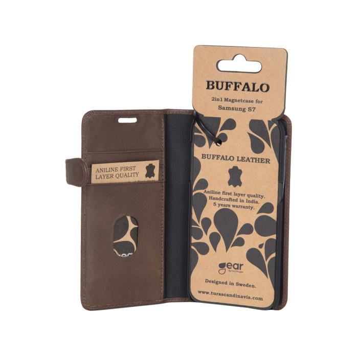 Bild 6, Buffalo Samsung Galaxy S7 Fodral 2in1 Äkta Läder Brun