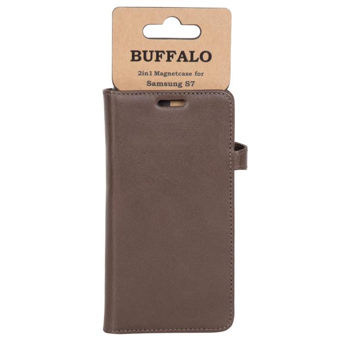 Bild 2, Buffalo Samsung Galaxy S7 Fodral 2in1 Äkta Läder Brun