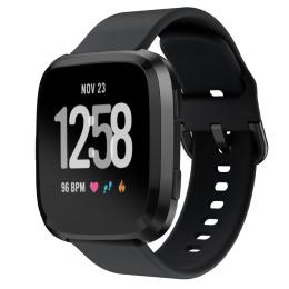 Silikon Armband Fitbit Versa/Versa 2 - Svart