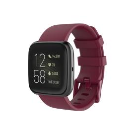 Silikon Armband Fitbit Versa 2/Versa Lite - Vinröd