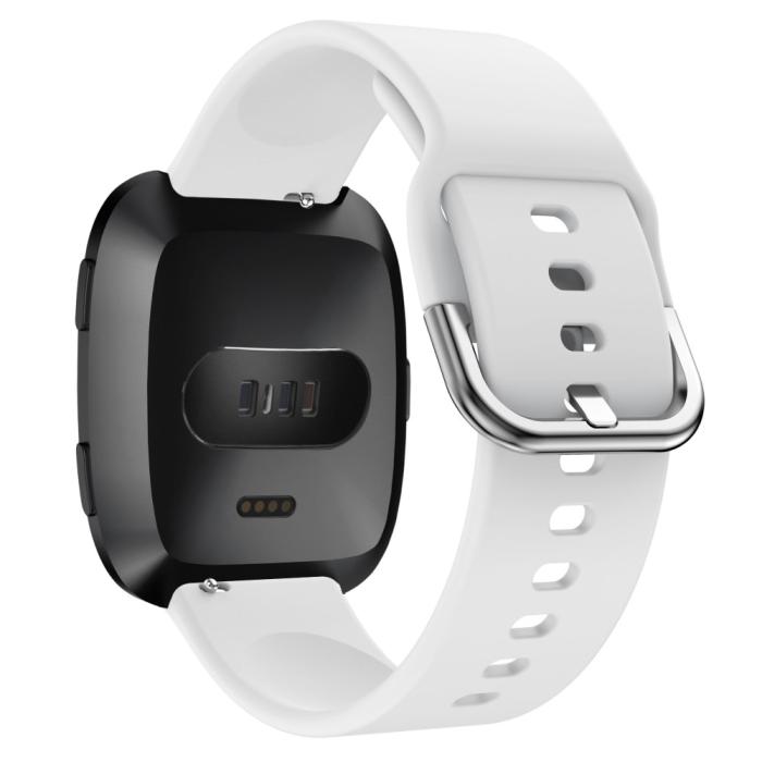 Bild 2, Silikon Armband Fitbit Versa/Versa 2 - Vit