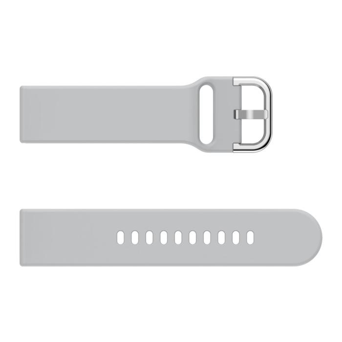 Bild 4, Silikon Armband Fitbit Versa/Versa 2 - Grå