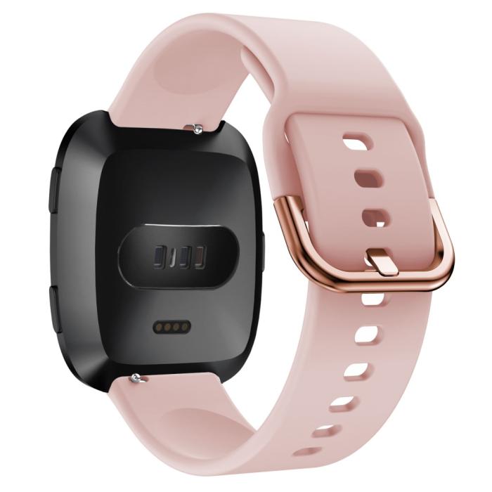 Bild 2, Silikon Armband Fitbit Versa/Versa 2 - Rosa