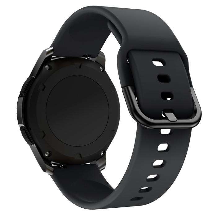 Bild 2, Silikon Armband Smartwatch - Svart (22 mm)