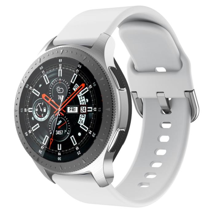 Bild 1, Silikon Armband Smartwatch - Vit (22 mm)
