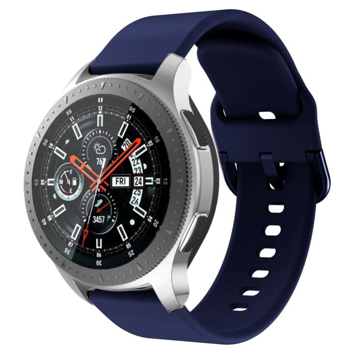 Bild 1, Silikon Armband Smartwatch - Mörk Blå (22 mm)