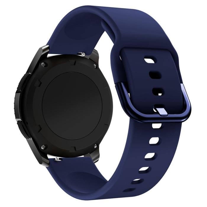 Bild 2, Silikon Armband Smartwatch - Mörk Blå (22 mm)