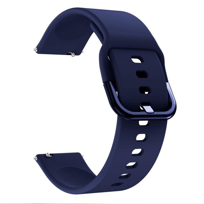 Bild 3, Silikon Armband Smartwatch - Mörk Blå (22 mm)