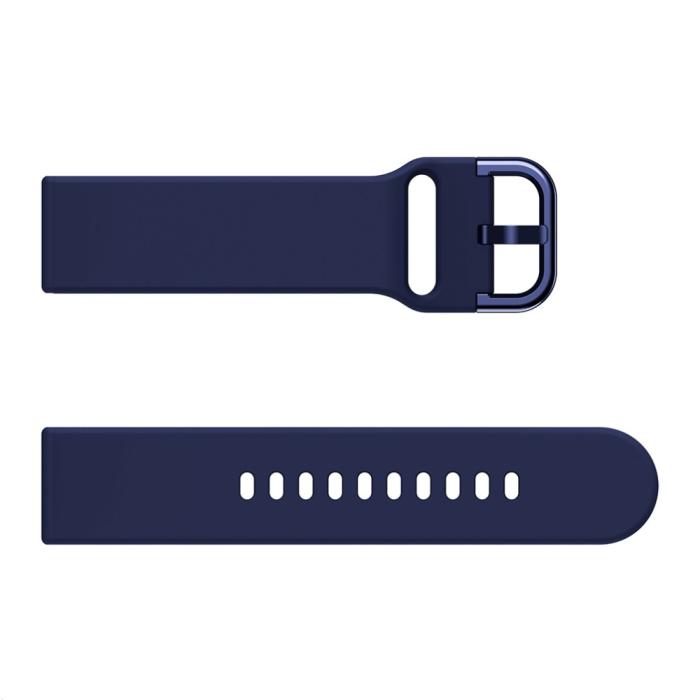 Bild 4, Silikon Armband Smartwatch - Mörk Blå (22 mm)