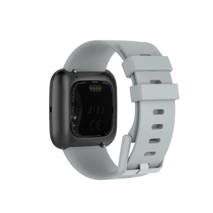 Bild 2, Silikon Armband Fitbit Versa 2/Versa Lite - Grå