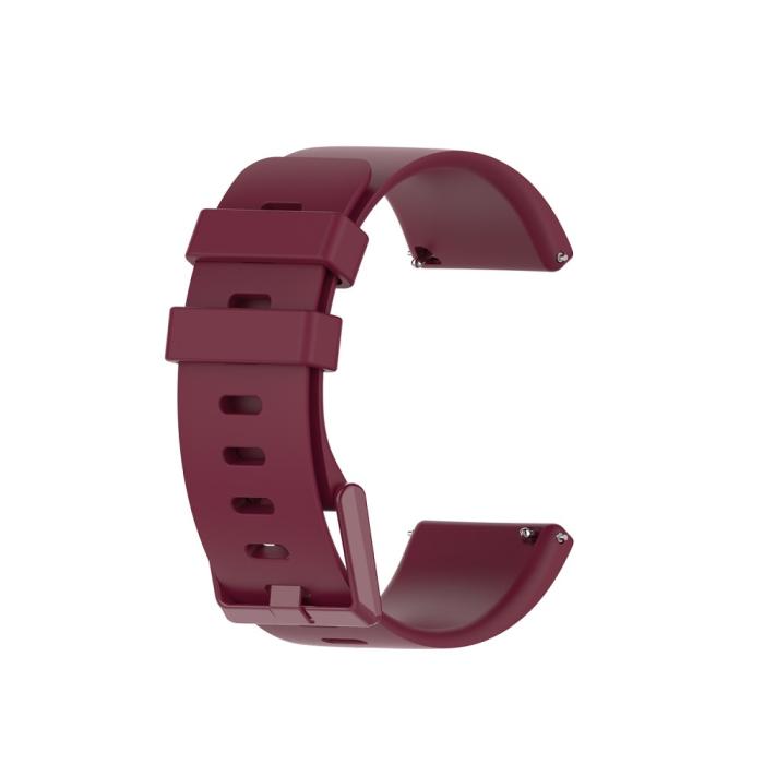 Bild 3, Silikon Armband Fitbit Versa 2/Versa Lite - Vinröd
