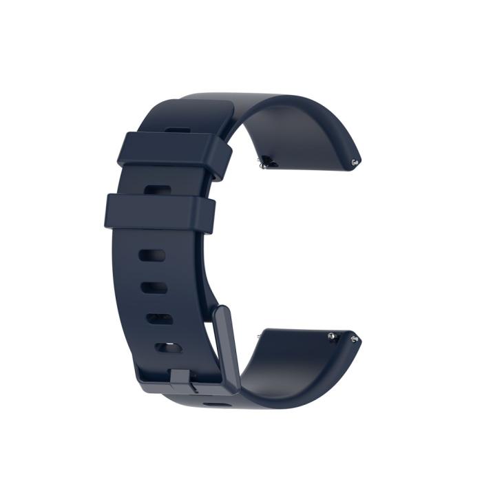 Bild 3, Silikon Armband Fitbit Versa 2/Versa Lite - Mörk Blå
