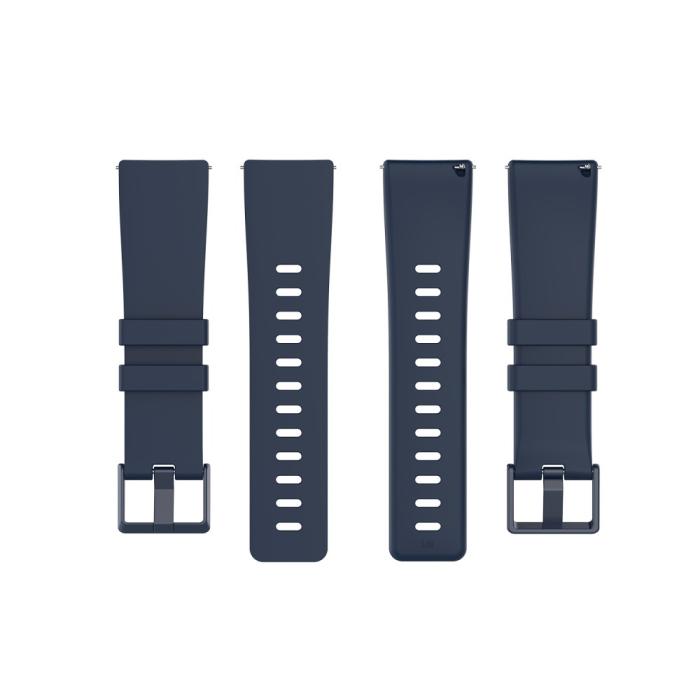 Bild 5, Silikon Armband Fitbit Versa 2/Versa Lite - Mörk Blå