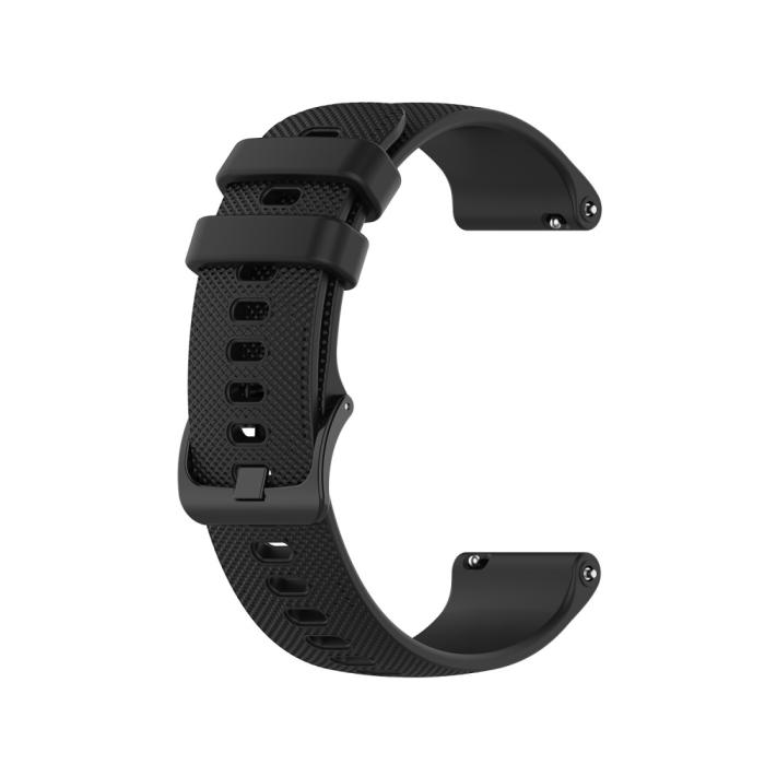 Bild 4, Silikon Armband För Smartwatch - Svart (20mm)